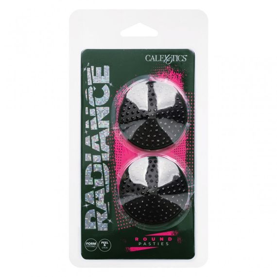 Пестиси на соски зі стразами Radiance CalExotics, самоклеючі, чорні | Зображення 4