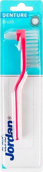 Щітка для знімних протезів та ортодонтичних апаратів Clinic Jordan Denture Brush рожевого кольору