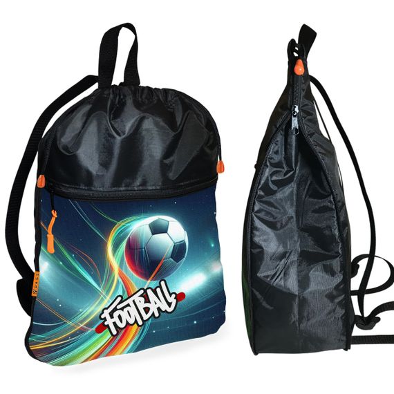 Рюкзак-мешок для школы с футбольным мячом детская сумка для обуви и спортивной одежды (01470)