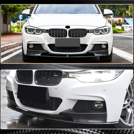 Накладка на передній бампер Lip MP-Style (для F30 M-Sport, Карбон) для BMW 3 серія F-30/31/34 2012-2019 рр | Зображення 3