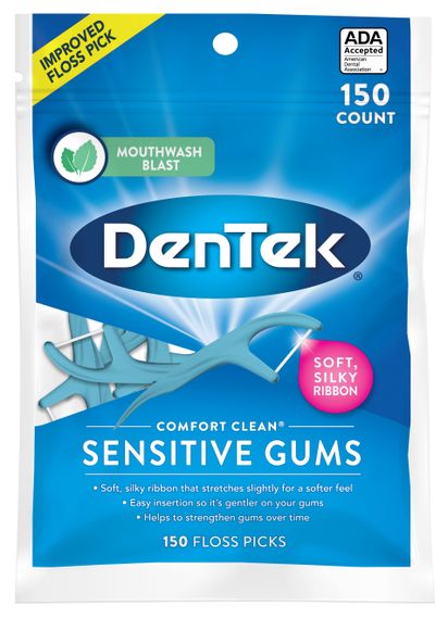 Флос-зубочистки DenTek Comfort Clean Sensitive Gums Floss Picks для чутливих ясен, 150 шт. | Зображення 3