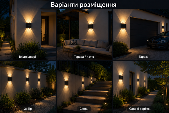 Світильник на сонячній батареї / Фасадний ліхтар 6 LED | Зображення 2