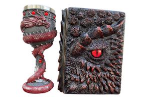 Подарунковий набір Келих 3D Танкард Red і Блокнот 3D «Око Пламінного Дракона»