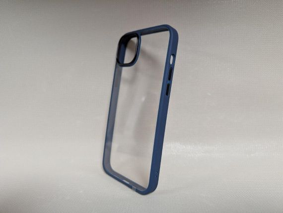 Чехол для iPhone 14 Plus / Айфон 14 Плюс, Protection Case, прозрачная спинка, противоударный, TPU, синий | Зображення 4