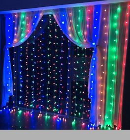 Гірлянда-водоспад Xmas LED 3 м × 1,5 м 240 М-2 Мультикольорова XPRO (47662-7598_300)