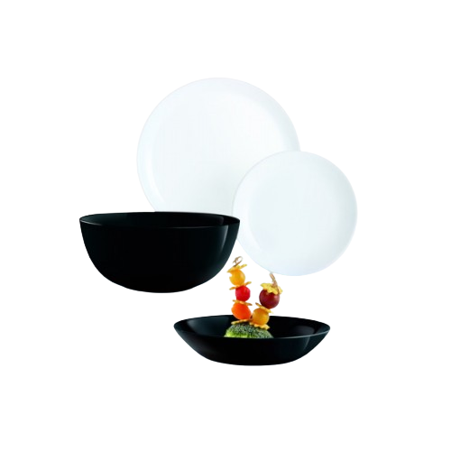 Сервіз столовий Diwali Black&White 19 предметів P4360 Luminarc | Зображення 1