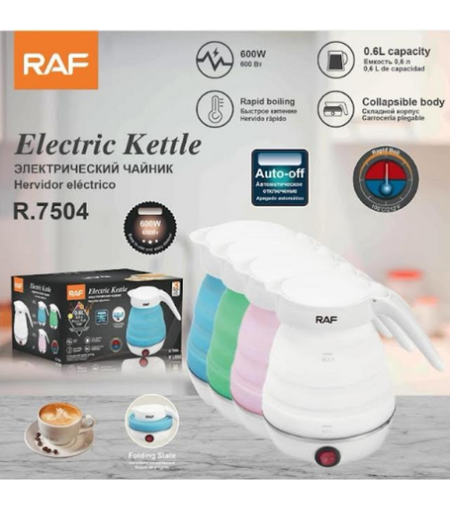 Чайник електричний складаний силіконовий Silicone Folding Kettle R.7504 (0.6л) | Дорожній міні-чайник для подорожей | Зображення 3