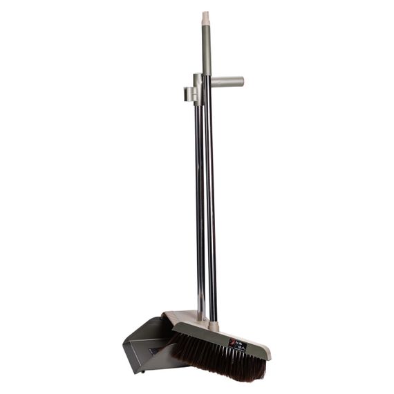 Набір віник та совок на довгій ручці для підлоги 27×25×103 (см) щітка віник для прибирання Зелений HP-35015-11GR | Зображення 2
