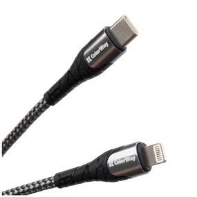 Дата кабель USB Type-C to Lightning 1.0m ColorWay (CW-CBPDCL033-GR)