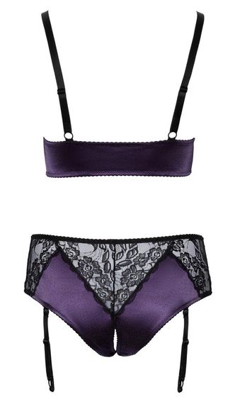 Еротичний комплект BH Set purple/black XL Sex Aura | Зображення 1