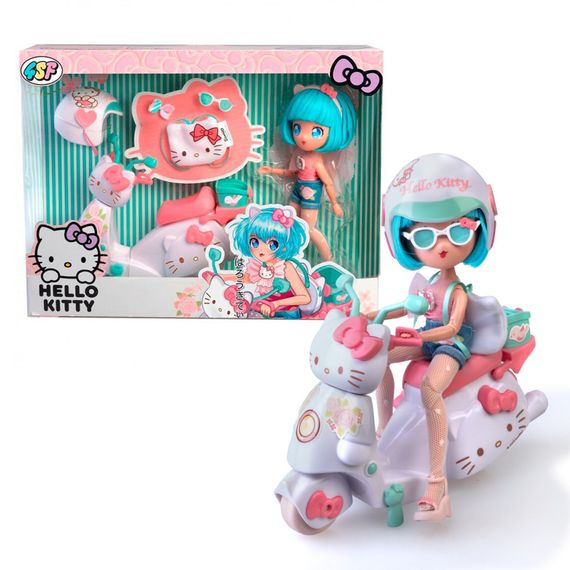 Детская кукла "Красавица пинк на скутере" 4SF Manga Dolls HKTF3000 серии "Hello Kitty"