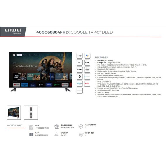 Телевизор AIWA 43GO70804UHD | Зображення 6