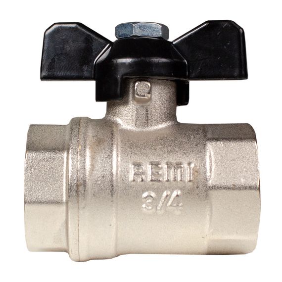Кран водяний кульовий Remi ВВ 3/4” (чорний метелик) 22256