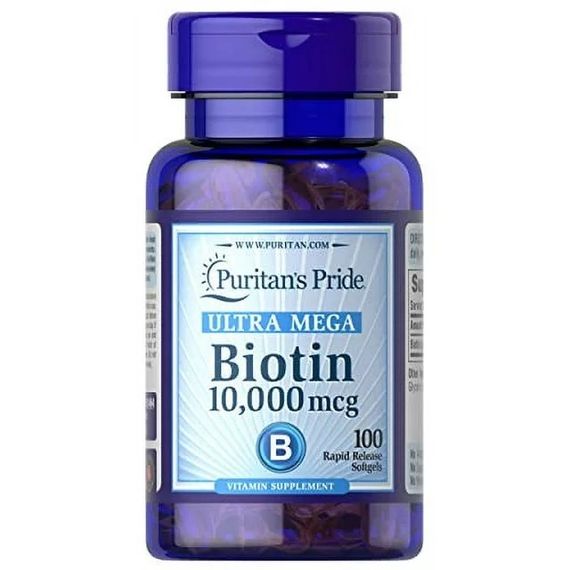 Біотин Puritan's Pride Biotin 10000 mcg Ultra Mega 100softgels