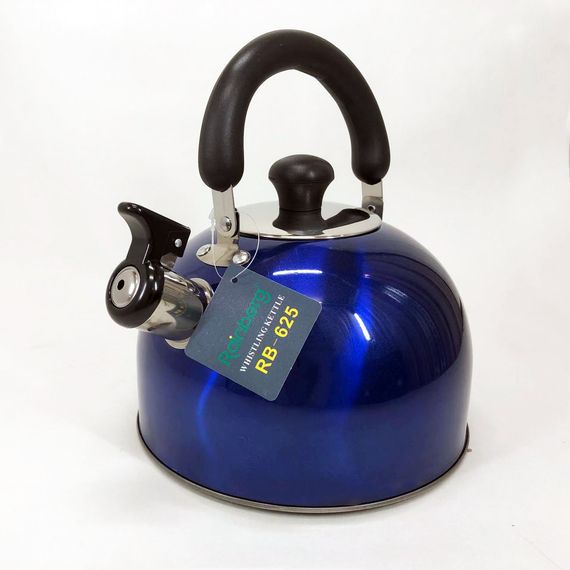 Чайник із свистком Rainberg RB-625 | Металеві чайники | Кухонний металевий чайник із VR-676 нержавіючої сталі