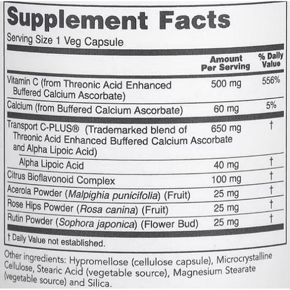 Витамин C Protocol for Life Balance Protosorb-C 500 mg 100 Veg Caps | Зображення 1