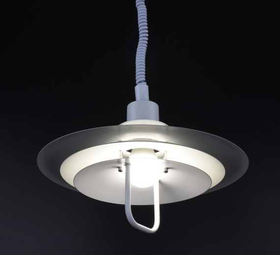 Люстра підвісна на 1 лампочку 27096 Білий 60-170х38х38 см. | Зображення 5