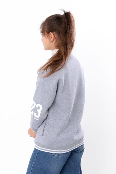 Бомбер для дівчинки (підлітковий) Носи своє 140 Сірий (p-13158-180401) | Зображення 2