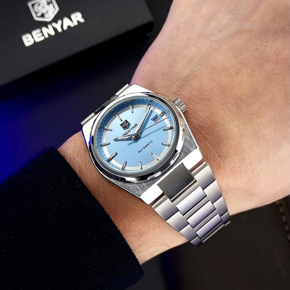 Чоловічий годинник Benyar BY-5203 Silver-Ligh Blue | Зображення 6