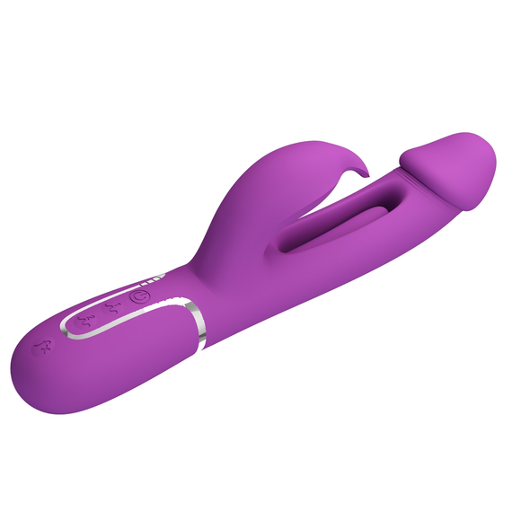 Вибратор с стимулятором клитора PRETTY LOVE - Kampas Rabbit 3 in 1 Purple, BW-500025-3 sexstyle | Зображення 5