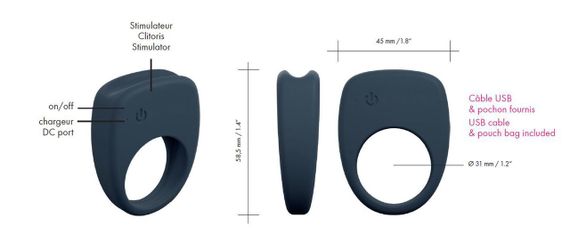 Эрекционное кольцо Dorcel Mastering с вибрацией, презаряжаемое sexstyle | Зображення 4