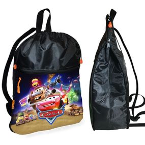 Рюкзак-мешок для обуви,спортивной формы Тачки Молния Маквин детская сумка для сменки с расширителем (01439)
