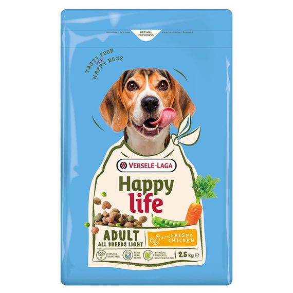 Сухий корм для собак із зайвою вагою Happy Life Adult Light With Chicken, 2.5 кг