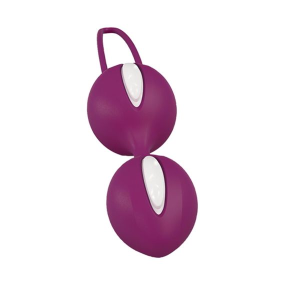 Вагинальные шарики Fun Factory SMARTBALLS DUO, бордово-белые, 2 шт, диаметр 3,2 и 3,6 см sexstyle | Зображення 2