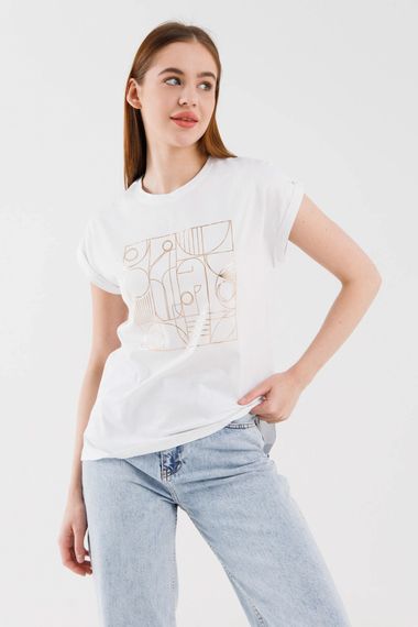 Футболка жіноча MDG 24703 M Білий (2000990404220) | Зображення 1