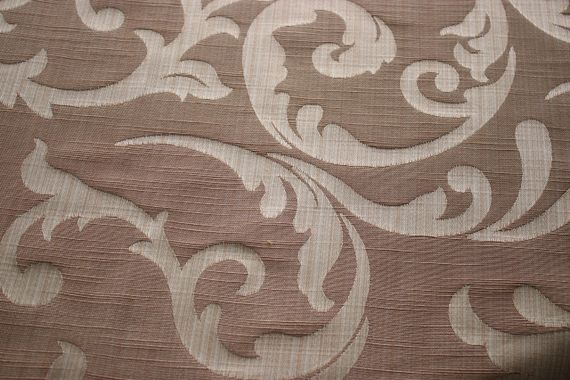 Скатертина Kayra жакардова "Вензель", круглий Ø 160 см Бежевий | Зображення 4