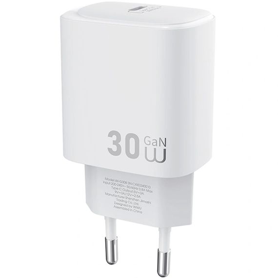 СЗУ WIWU G008 Essen PD30W GaN (1USB-C) White | Зображення 4