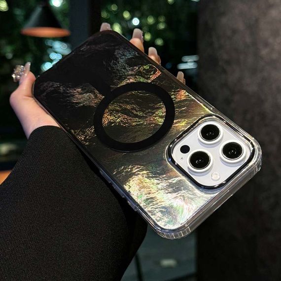Чохол TPU Shiny Mountain (MagFit) для Apple iPhone 16 Pro Max (6.9") Black | Зображення 1