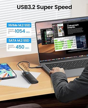 Корпус ORICO USB3.2 Gen1 Type-C M.2 NGFF SATA SSD (5 Гбит/с) (pmw2) | Зображення 1