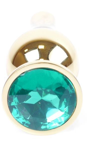 Анальний затор Boss Series - Jewellery Gold BUTT PLUG Green, BS6400069 Sex Aura | Зображення 1