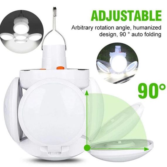 Ліхтар Лампа для кемпінгу акумуляторна BL-2029 + SOLAR на сонячній батареї кемпінговий складаний ліхтар | Зображення 1