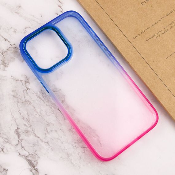 Чохол TPU+PC Fresh sip series для Apple iPhone 13 Pro (6.1") Рожевий / Синій | Зображення 2