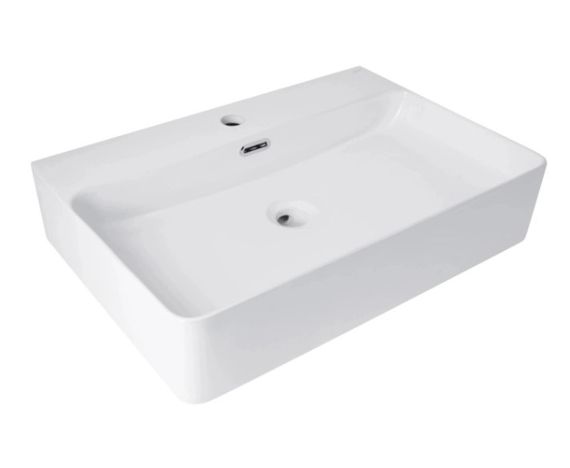 Раковина підвісна Qtap Nando LT 610х420х140 White з донним клапаном QT12112173WN47326