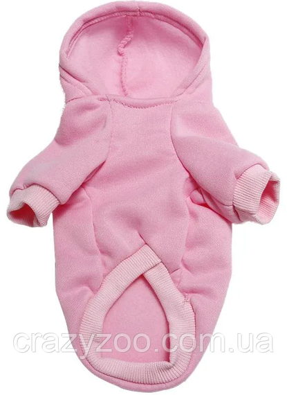 Худи для собак и котов EcoToys Pink L розовое A: 26 см B: 34 см C: 26 см L-7065