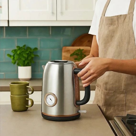 Електрочайник Domotec MS-7849 1.7 л сріблястий | Зображення 1