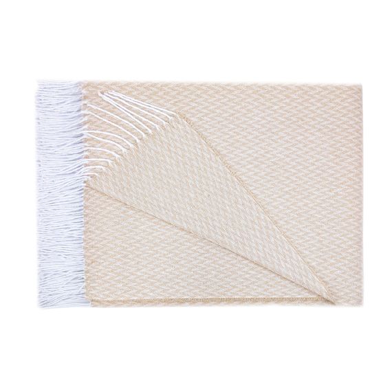 Плед бавовняний LINDA бежевий Love You 140 x 200 см | Зображення 1