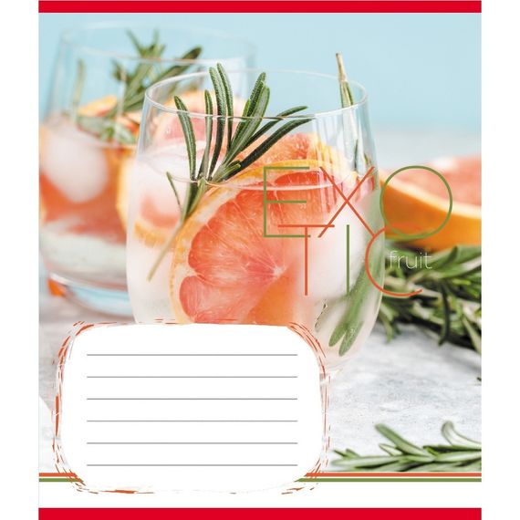 Зошит загальний "Екзотичні фрукти" 048-590098K-5 в клітинку, 48 аркушів