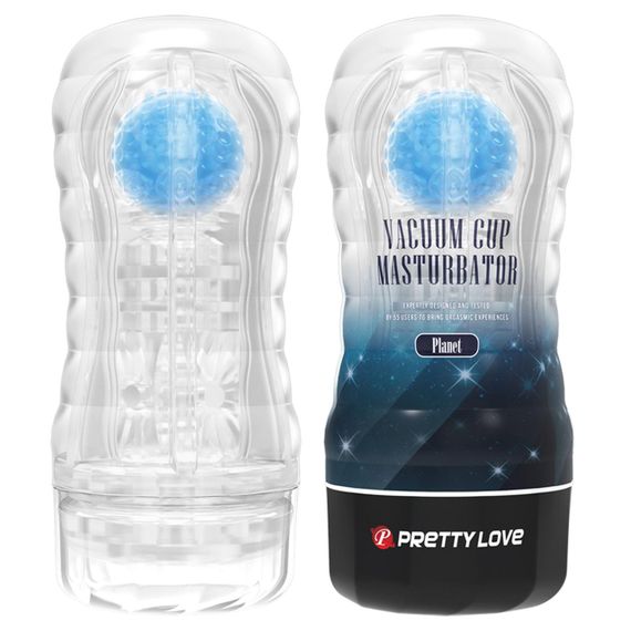 Прозорий мастурбатор вагіна PRETTY LOVE VACUUM CUP MASTURBATOR Planet ABS TPR Sex Aura