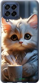 Чохол на Samsung Galaxy M53 M536B Білий кіт "5646u-2608-2448"