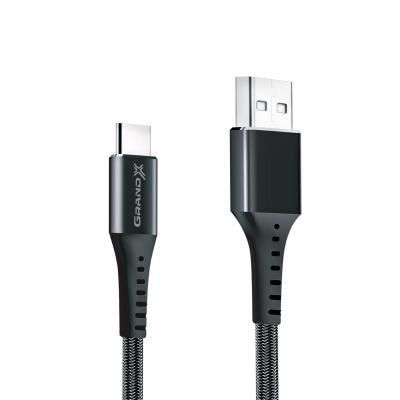 Дата кабель USB 2.0 AM to Type-C 1.2m Black Grand-X (FC-12B) | Зображення 2