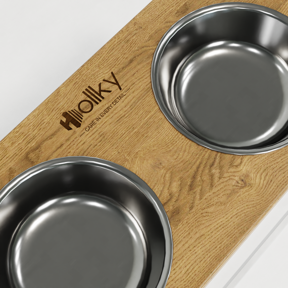 Миски на подставке для больших собак Hollky Base XL40 (2 × 1,8 л) BXL40-522640-WHNT | Зображення 7