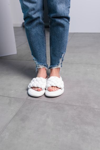 Шлепанцы женские Fashion Pansy 3627 36 размер 235 см Белый | Зображення 8