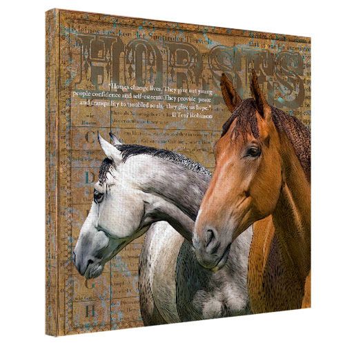Картина на холсте Кони 50x50 см (H5050_ZVR004)