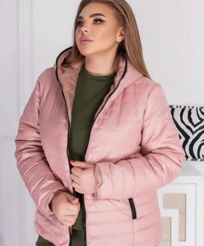 Куртка двостороння, арт.185, стара беж / пудра