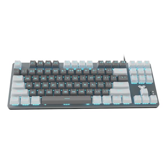 Клавіатура Aula F3287 Keycap KRGD Blue USB UA White/Grey (6948391240688) | Зображення 1
