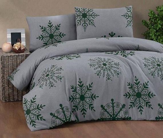 Постільна білизна Cotton collection 41900 Фланель Бавовна Євро розмір